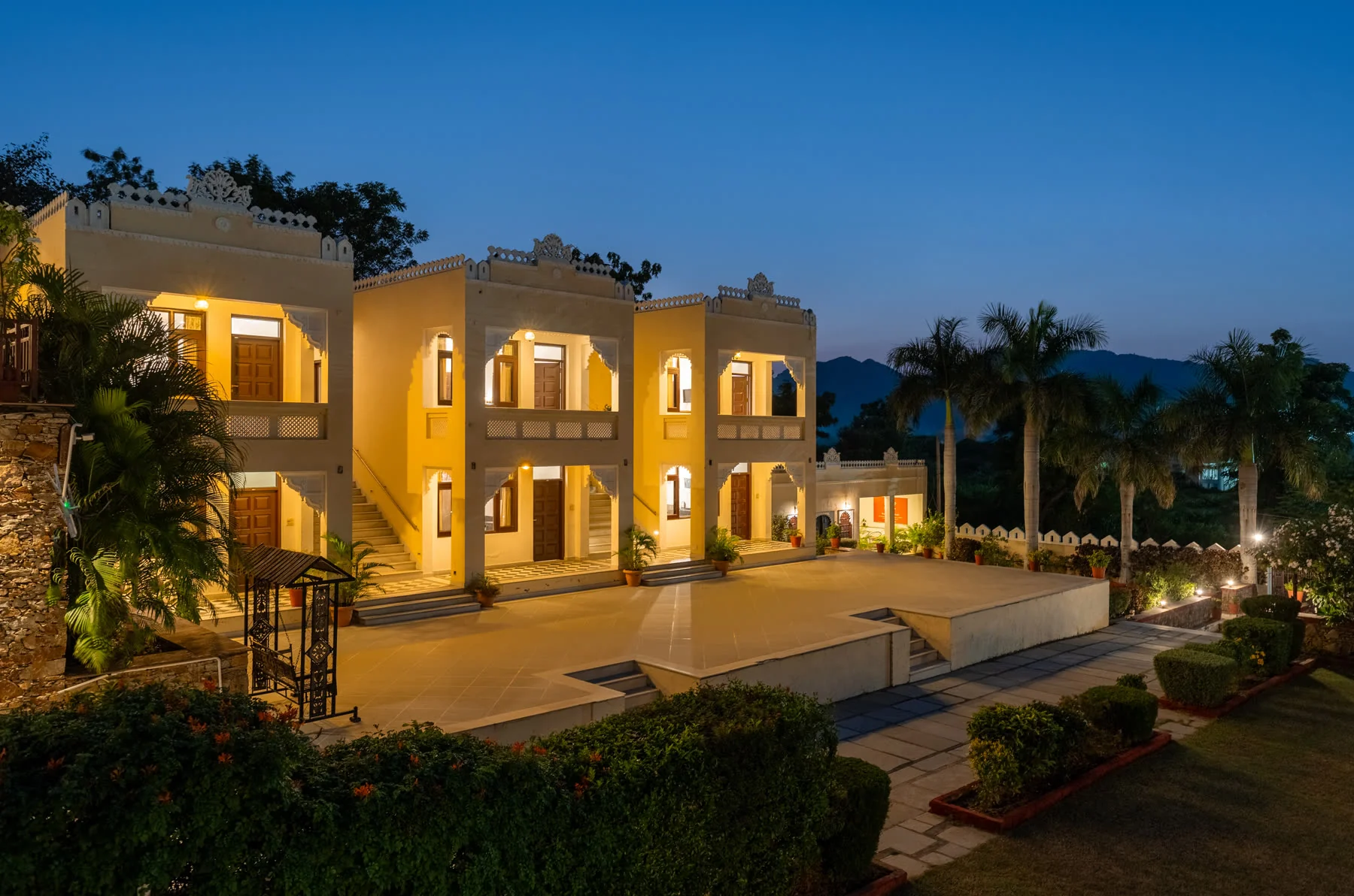 Hill Garden Resort and Spa Udaipur Evening View